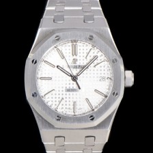 레플리카 [오데마피게] 남성용 하이엔드 37mm로얄오크 15450ST 화이트 와플 다이얼 Cal.3120오토매틱 무브먼트 AUD6502  