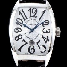 레플리카 [프랭크 뮬러] 남성용 최신버전 업그레이드형 카사블란카 5850 SC 플래티넘 로터!! 화이트&실버 물결무늬 다이얼 스위스 ETA 2824-A2오토매틱 FRA0403  