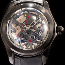 레플리카 [코롬] 남성용 버블 시쓰루 다이얼 로즈 골드 베 COR000  