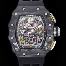 레플리카 [리차드밀레] 남성용 플라이백 RM11-03 오버사이즈 데이트 크로노그래프레드 포지드 카본 케이스 스켈레톤 다이얼 오토매틱 무브먼트 RIC08715  