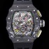 레플리카 [리차드밀레] 남성용 플라이백 RM11-03 오버사이즈 데이트 크로노그래프레드 포지드 카본 케이스 스켈레톤 다이얼 오토매틱 무브먼트 RIC08715  