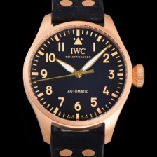 레플리카 [아이더블유씨] 남성용 빅 파일럿 워치 IW329703 브론즈 스핏파이어 43mm 오토매틱 9015 타입 가죽줄 블랙 다이얼 iwc39265  