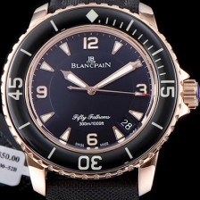 레플리카 [블랑팡] 남성용 피프티 패던스 베스트 에디션 로즈골드 블랙 다이얼 BLA4210  