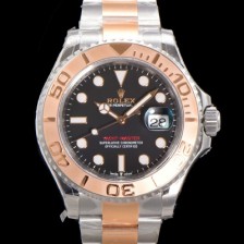 레플리카 [로렉스] 남성용 2022신형! 요트마스터 로즈골드 m126622 투톤콤비 40미리 Cal.3235 오토매틱 무브먼트 블랙 다이얼 ROL35156  