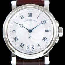 레플리카 [브레게] 남성용 마린 컬렉션 5817ST/12/5V8 빅데이트 UP!! 39MM 화이트 물결무늬 다이얼 Cal.517GG HG 오토매틱 무브먼트 BRG0427  