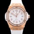 레플리카 [휴블렛] 남여공용 빅뱅 오토매틱 HUB1710타입 39mm 다이아/보석 세팅 로즈골드  우레탄밴드  화이트다이얼 hub3521  