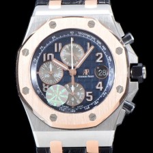 레플리카 [오데마피게] 남성용 로얄오크 오프쇼어 26471SR.OO.D101CR.01 18K로즈골드 투톤콤비 케이스 크로노그래프 네이비 3D와플 다이얼 오토매틱 무브먼트 AUD0104  