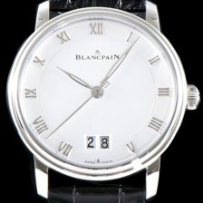 레플리카 [블랑팡] 남성용 빌레레 6669-1127-55B 그랑데 라지 데이트 울트라 슬림 40MM UP!! 화이트 다이얼 Cal.6950 오토매틱 무브먼트 BLA4200  