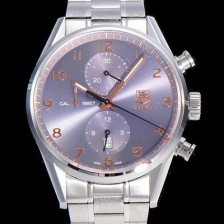 레플리카 [태그호이어] 남성용 까레라 칼리버 1887 크로노그래프 그레이 다이얼 7750 오토매틱 TAG4220  