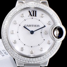 레플리카 [까르띠에] 여성용 발롱블루 2019신상 33mm 화이트 큐빅다이얼 쿼츠 무브먼트 CAR0534  