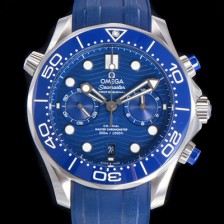 레플리카 [오메가] 남성용 씨마스터 디버 300M 코엑시얼 크로노그래프 P. 9900타입 44mm 러버우레탄밴드 블루다이얼   omg54790  