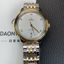 레플리카 [오메가] 남성용 드빌 프레스티지 434.20.40.20.02.002 오토매틱 Cal.8800타입 40mm 18K 옐로우골드 메탈줄 화이트 다이얼 omg20218  