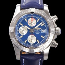 레플리카 [브라이틀링] 남성용 어벤져 크로노그래프 ETA 7750-2 타입 45mm 가죽줄 블루다이얼 bre8866  
