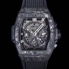 레플리카 [휴블렛] 남성용 스피릿 빅뱅 마스터피스  카본제질 크로노그래프 Hub4700타입 45mm 러버우레탄줄 스켈래톤다이얼 hub5319  