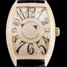 레플리카 [프랭크 뮬러] 남성용 화려함 극대화!!카사블란카 7850 DM D CD 더블 미스터리 최상급 퀄리티 쥬얼 옐로우골드 다이아몬드 풀 셋팅 스위스 ETA 2824-A2 오토매틱 무브먼트 FRA0430  