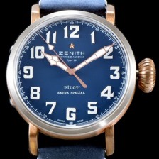 레플리카 [제니스] 남성용 파일럿 타입20 29.2430.679/57.C808 엑스트라 스페셜!! 고급스러운 18K 로즈골드 케이스 콤비 네이비 다이얼 오토매틱 무브먼트 ZEN4230  