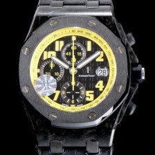 레플리카 [오데마피게] 남성용 VIP 타입!!로얄오크 오프쇼어 26176FO.OO.D101CR.03 범블비 에디션 크로노그래프 블랙 와플 다이얼 오토매틱 무브먼트 AUD0100  