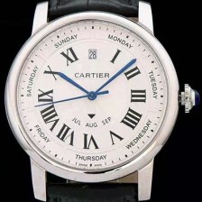 레플리카 [까르띠에] 남성용 솔로 드 까르띠에 오토매틱 42mm 화이트다이얼 CAR0042  