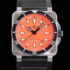 레플리카 [벨엔로즈] 남성용 BR03-92 다이버 스틸 오토매틱 ETA2836-2 타입 42mm 우레탄줄 오랜지다이얼 bel94887  