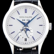 레플리카 [파텍필립] 남성용 신형!!컴플리케이션 5396G-011 에뉴얼 캘린더 데이-데이트 문페이즈 화이트 다이얼 Cal.324 S C 오토매틱 무브먼트 PAT0004  