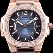 레플리카 [파텍필립] 여성용 노틸러스 7010/1R-010 하이엔드 최상급쥬얼 다이아몬드 베젤 그레이 텍스쳐 다이얼 브레이슬릿 스위스 정품 쿼츠 무브먼트 PAT0102  