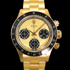 레플리카 [로렉스] 남성용 1965년 모델 클래식  코스모그래프 데이토나  Ref.6239 수동감기/기계식 37mm 18K옐루골드 스크류 다운 푸셔 메탈줄 골드다이얼 rol09246  
