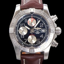 레플리카 [브라이틀링] 남성용 어벤져 크로노그래프 ETA 7750-2 타입 45mm 가죽줄 블랙다이얼 bre4029  