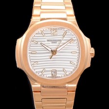 레플리카 [파텍필립] 여성용 노틸러스 7118/1R-001 레이디스 오토매틱 Cal.324 S C타입 35.2mm 여성용시계 18K로즈골드 실버 다이얼 pat4282  