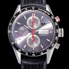 레플리카 [태그호이어]  남성용 까레라 칼리버 16 크로노그래프 그레이 다이얼 TAG74775  