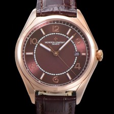 레플리카 [바쉐론 콘스탄틴] 남성용 피프티식스 Ref.4600E 오토매틱 1326 타입  40mm 가죽줄 18K 로즈골드 브라운 다이얼  vac1511  