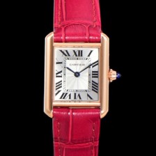 레플리카 [까르띠에] 여성용 탱크 WGTA0010 쥬얼 18K 로즈골드 화이트 실버 썬더스트 다이얼 쿼츠 무브먼트 car69352  