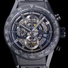 레플리카 [태그호이어]남성용  신상품출시!! 까레라 칼리버 크로노그래프 오토매틱 43mm 블랙다이얼 TAG61075  