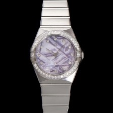 레플리카 [오메가] 여성용 컨스틀레이션 131.15.28.60.99.001 다이아몬드 세팅 베젤 28mm 쿼츠 무브먼트 메테오라이트 다이얼 omg0147  