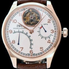 레플리카 [아이더블유씨] 남성용 포르투기즈 투어빌론 무브먼트 화이트 다이얼 IWC0451  