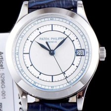 레플리카 [파텍필립] 남성용 칼라트라바 5296G-001 화이트 다이얼 오토매틱 무브먼트 PAT0103  