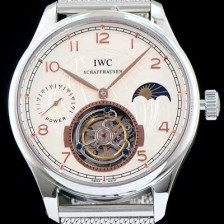 레플리카 [아이더블유씨] 남성용 포르투기즈 투어빌론 문페이즈 파워리져브 로즈골드 인덱스 화이트 다이얼 스틸 메쉬 브레이슬릿 IWC0211  