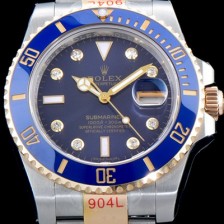 레플리카 [로렉스] 남성용 서브마리너 116613LB-97203 다이아몬드 인덱스 블루 다이얼 18K 옐루골드 포금 2836-2 오토매틱 무브먼트 ROL0114  