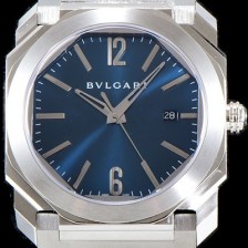 레플리카 [불가리] 남성용 옥토102105 BGO38C3SSD 블루 다이얼 브레이슬릿 오토매틱 무브먼트 BVL4307  