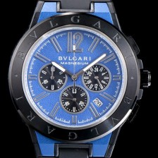 레플리카 [불가리] 남성용 신상품 업데이트!! 디아고노 102304 DG42C3SMCVDCH 크로노그래프 마그네슘 PVD 블루 다이얼 쿼츠 무브먼트 BVL4253  