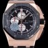 레플리카 [오데마피게] 남성용 NEW MOVT UP!! 로얄오크 오프쇼어 26401RO.OO.A002CA.01 18K 로즈골드 블랙 세라믹 베젤 크로노그래프 블랙 와플 다이얼 오토매틱 무브먼트 AUD40200  