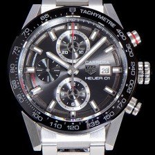 레플리카 [태그호이어]남성용 까레라 크로노그래프 칼리버 오토매틱 Heuer01 43미리 블랙다이얼 TAG21945  