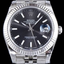 레플리카 [로렉스] 남성용 데이저스트 II 126334 블랙 다이얼 야광 스틱 인덱스 스틸 브레이슬릿 오토매틱 무브먼트 ROL0302  