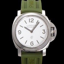 레플리카 [파네라이] 남성용 루미노르 PAM01087 베이스 로고 오토매틱 6497-2 타입 44mm  우레탄 화이트 다이얼 pan5194  