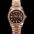 레플리카 [로렉스] 남성용 New 데이데이트 m128235-0037 무게173g 18K 로즈골드 36mm 오토매틱 Cal.2836-2 타입 다이아몬드 브라운 옴브레 다이얼 rol5404  