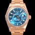 레플리카  [로렉스] 남성용 스카이더웰러 오이스터 퍼페츄얼 오토매틱 Cal.9001타입 42미리 18K 로즈골드 블루 다이얼 rol5296  