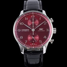 레플리카 [아이더블유씨] 남성용 신상품 / 포르투기즈 IW371616 크로노그래프 오토매틱 Cal.69355 타입 41미리 가죽줄 레드 다이얼 iwc4092  