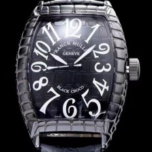 레플리카 [프랭크뮬러] 남성용 블랙 크로코 블랙 세라믹 블랙 다이얼 블랙 레더 스트랩 FRA0405  