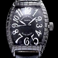 레플리카 [프랭크뮬러] 남성용 블랙 크로코 블랙 세라믹 블랙 다이얼 블랙 레더 스트랩 FRA0405  