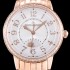 레플리카 [예거르꿀르뜨] 남성용 랑데부 나잇&데이 3442130 미디엄 레이디 워치!! 브릴리언트 컷 다이아몬드 고급스러운 18K로즈골드 케이스 문페이즈 화이트 기요셰 다이얼 오토매틱 무브먼트 JAG0452  