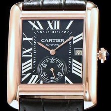 레플리카 [까르띠에] 남성용 탱크 블랙 다이얼 오토매틱 무브먼트 CAR0525  